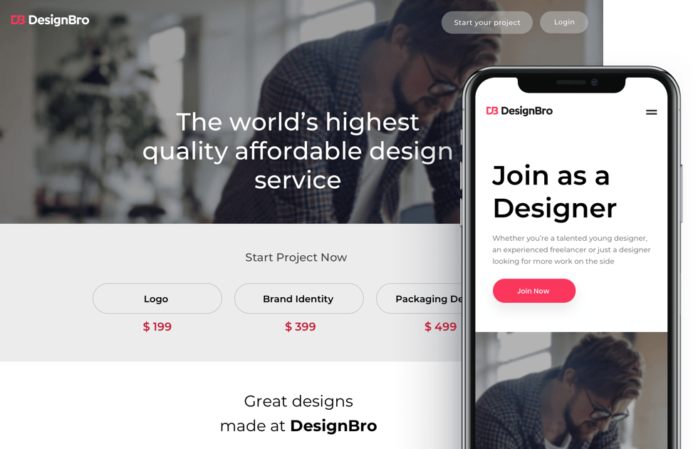 DesignBro is a design marketplace