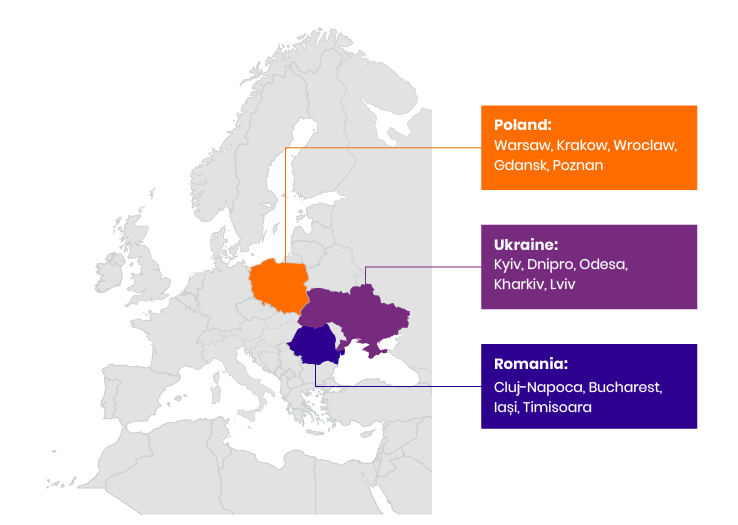 top outsourcing countries in Eastern Europe