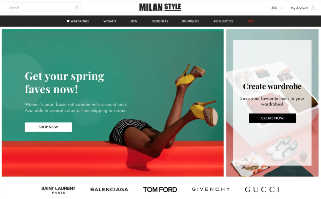 MilanStyle home page